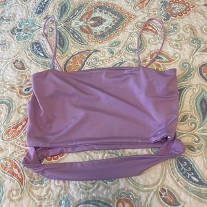 Purple cropped tank top